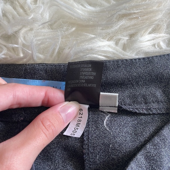 Antonio Melani grey charcoal business career work pants boot cut flare leg sz 8 - Picture 11 of 17